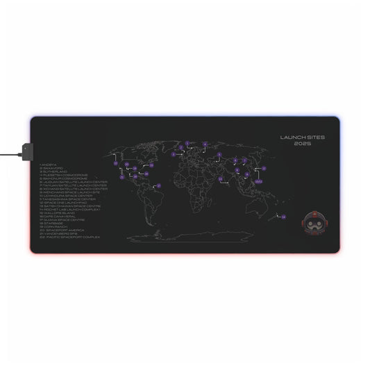 New space themed gaming mouse pad- Worldwide launch sites