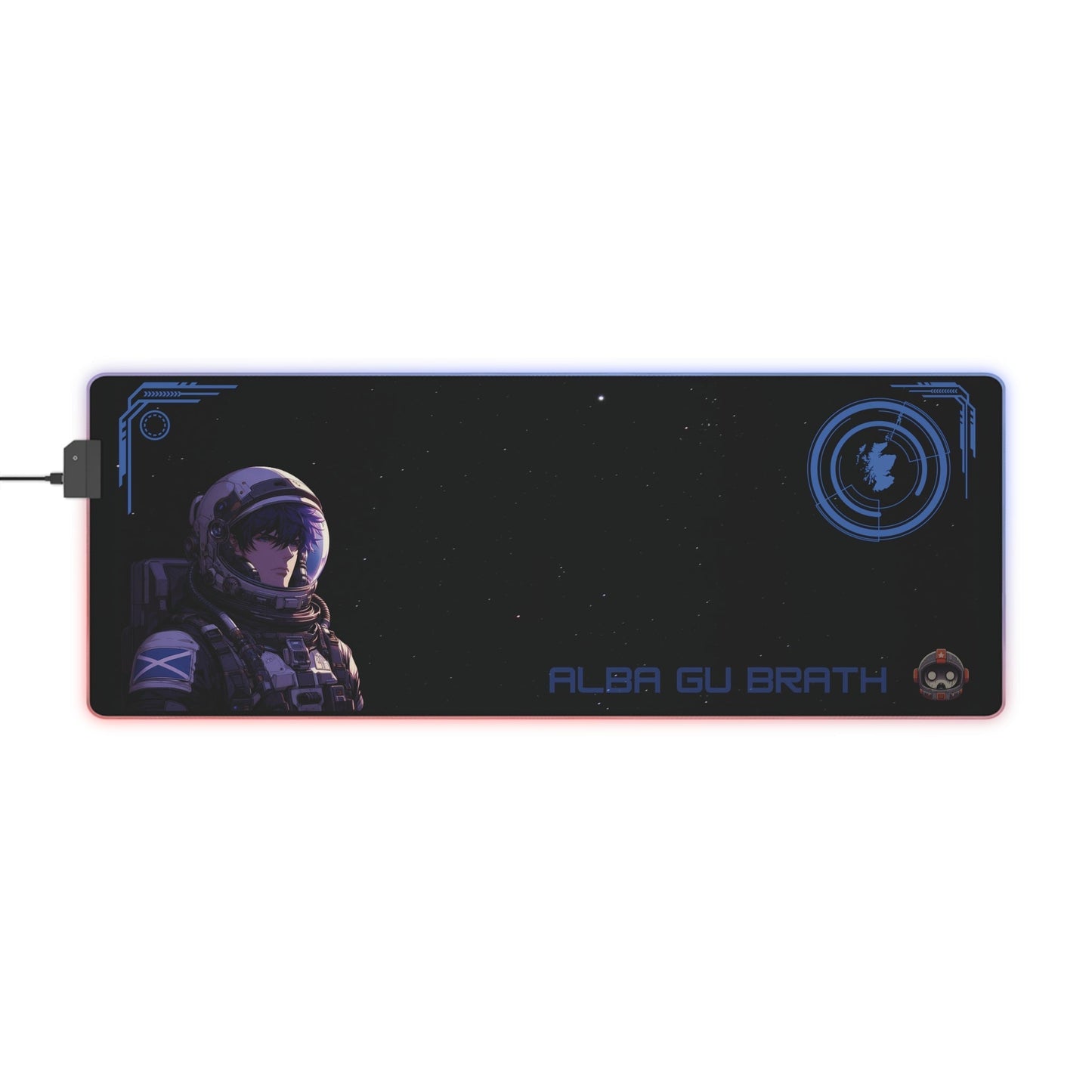 Anime astronaut Scottish gaming mouse pad