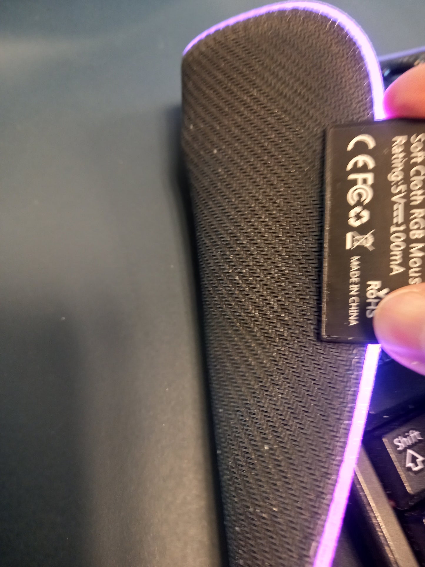 Anime Wyrm Dragon Gaming Mouse Pad: RGB LED, Space Art