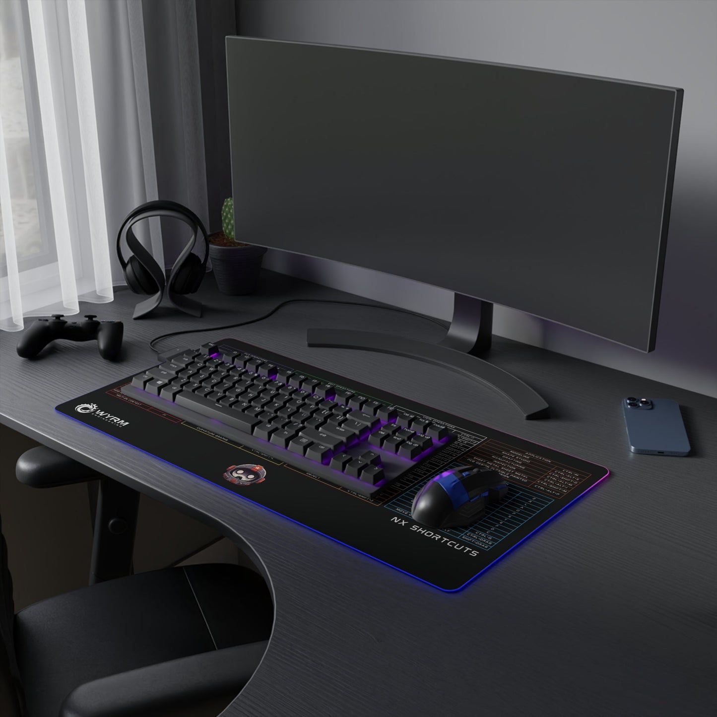 NX keyboard shortcuts Mouse Pad - gaming mouse pad