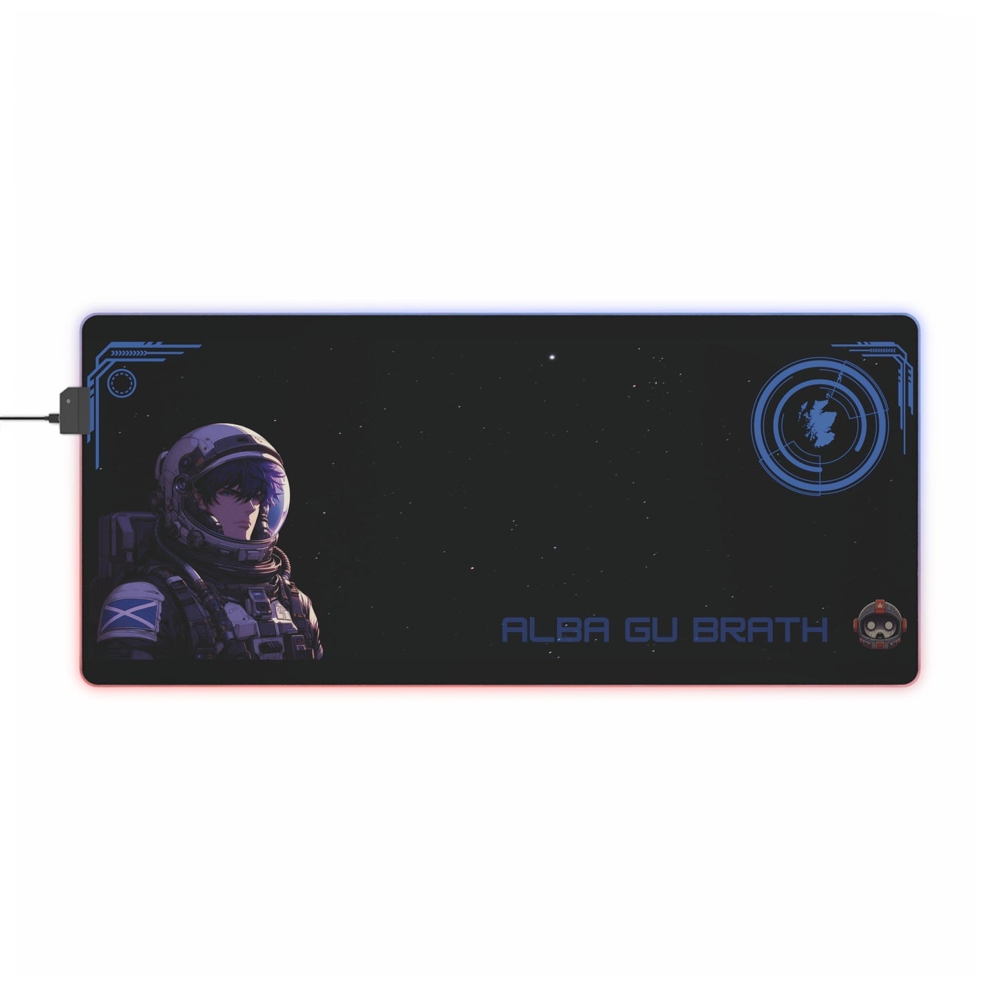 Anime astronaut Scottish gaming mouse pad