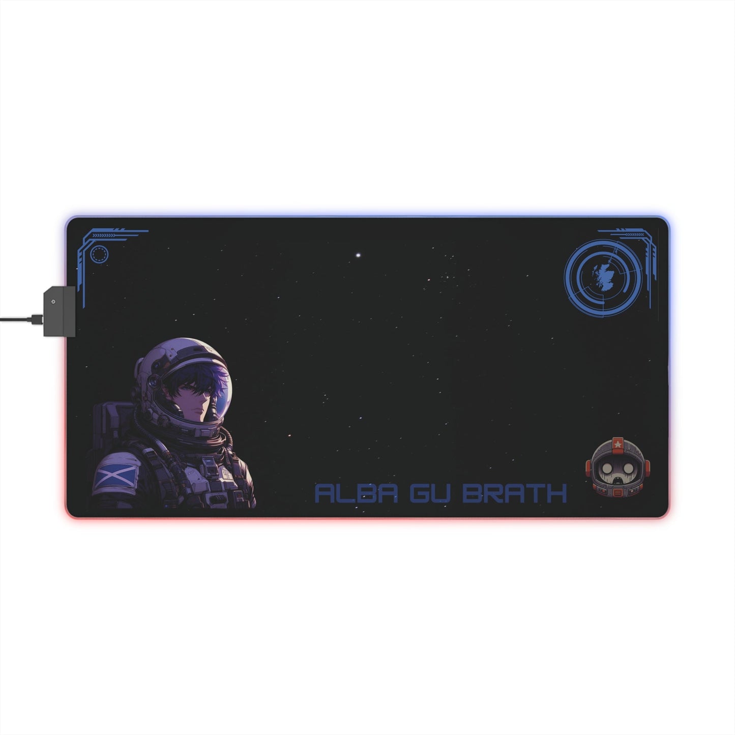 Anime astronaut Scottish gaming mouse pad
