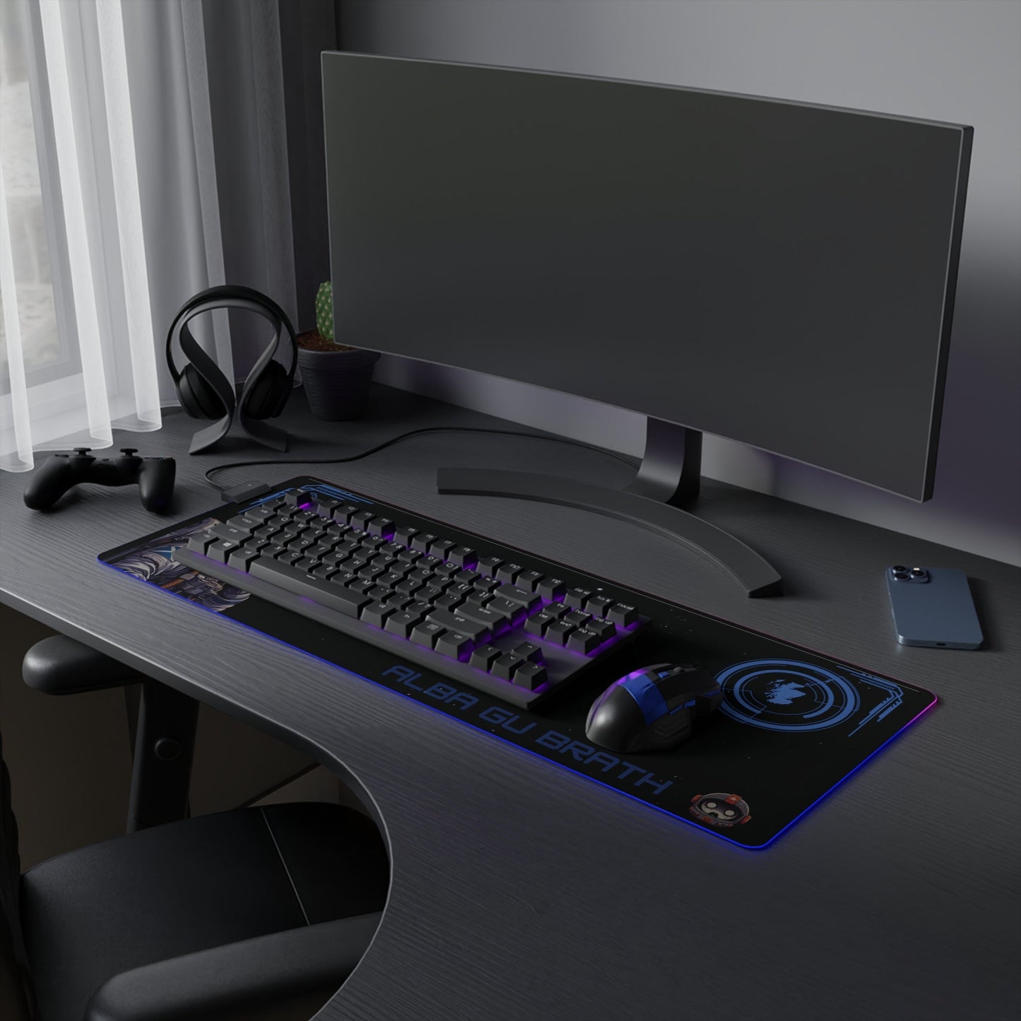 Female astronaut Space Gaming Mouse Pad