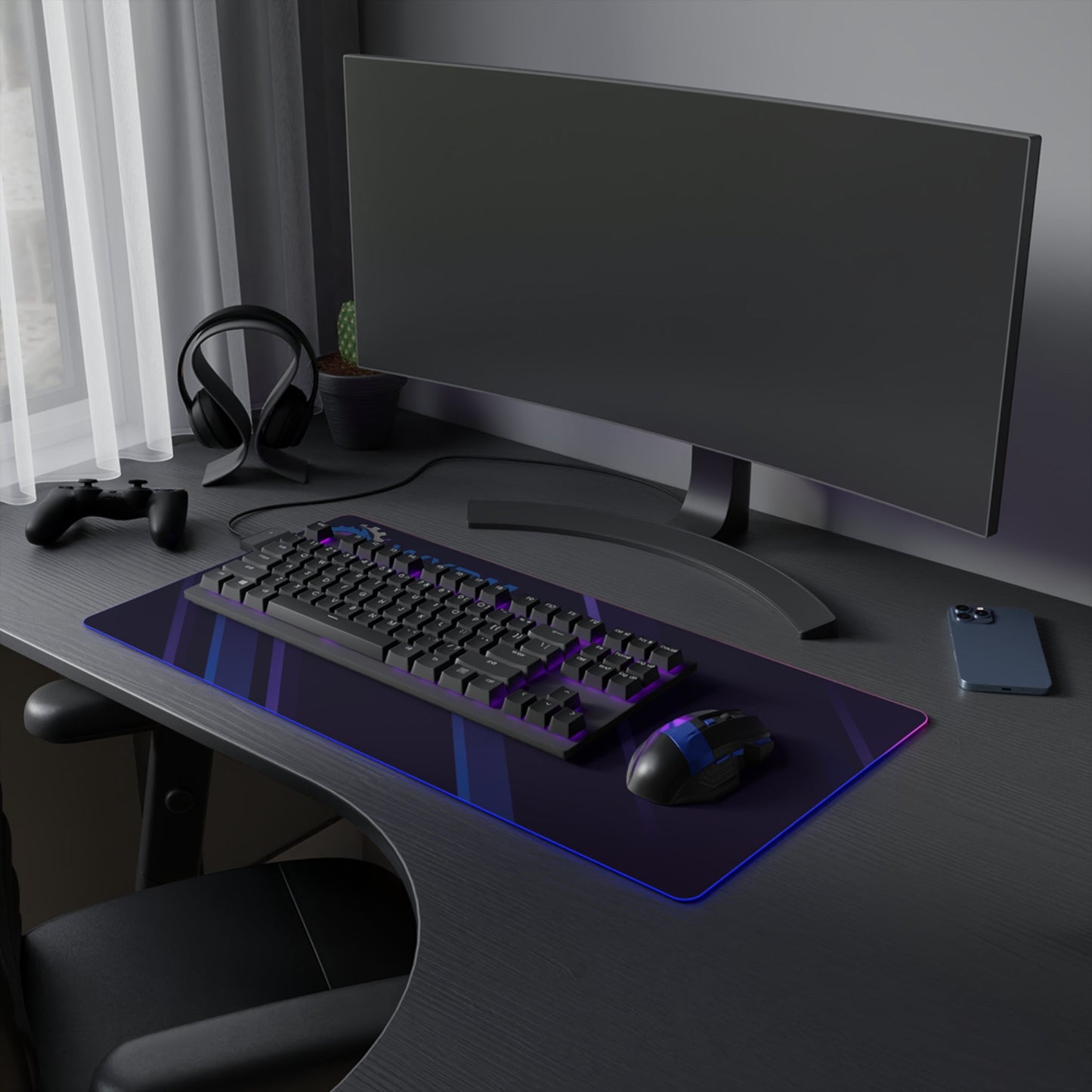 Retrowave Wyrm Engineering gaming mouse mat office