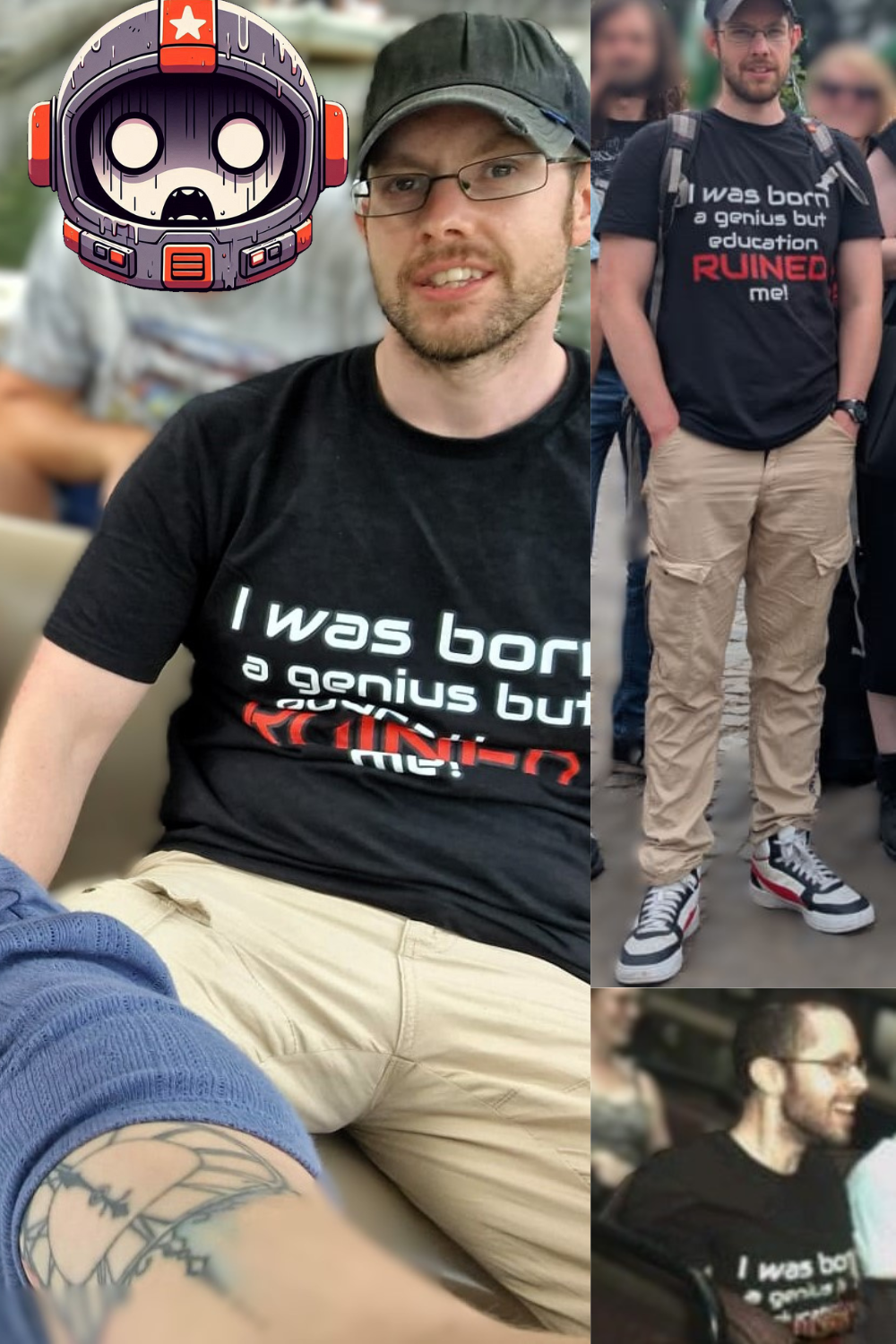 "I Was Born A Genius But Education Ruined Me" funny t-shirt
