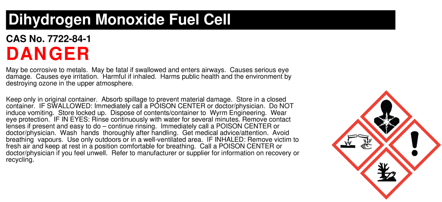 Dihydrogen Monoxide Fuel Cell