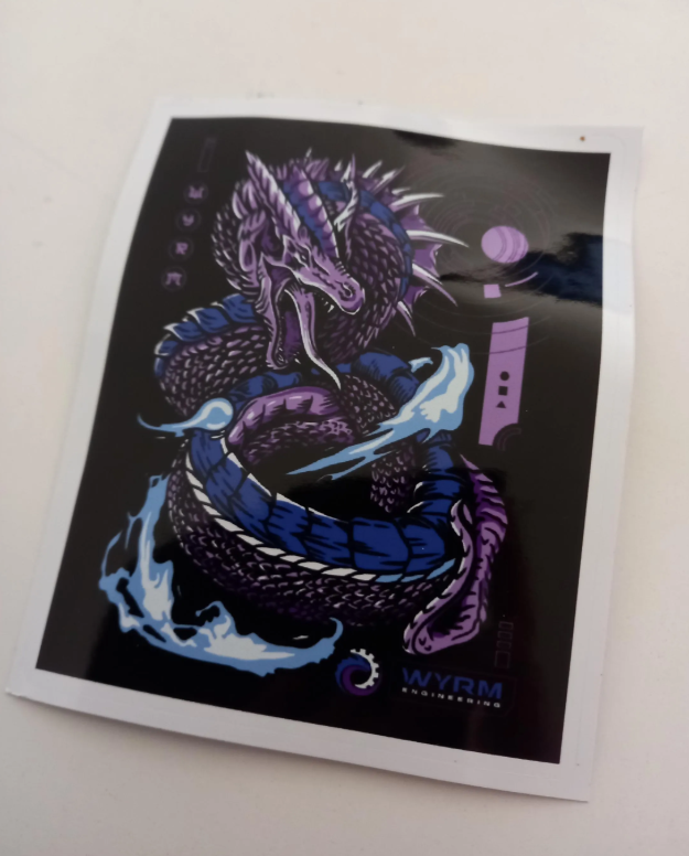 Flaming Wyrm Dragon Sticker
