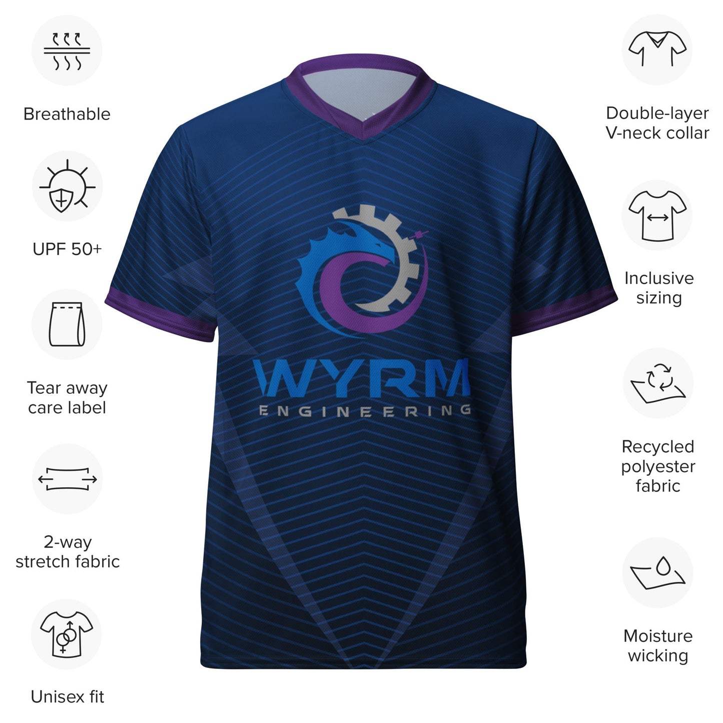 Sports t-shirt Wyrm Engineering logo stats