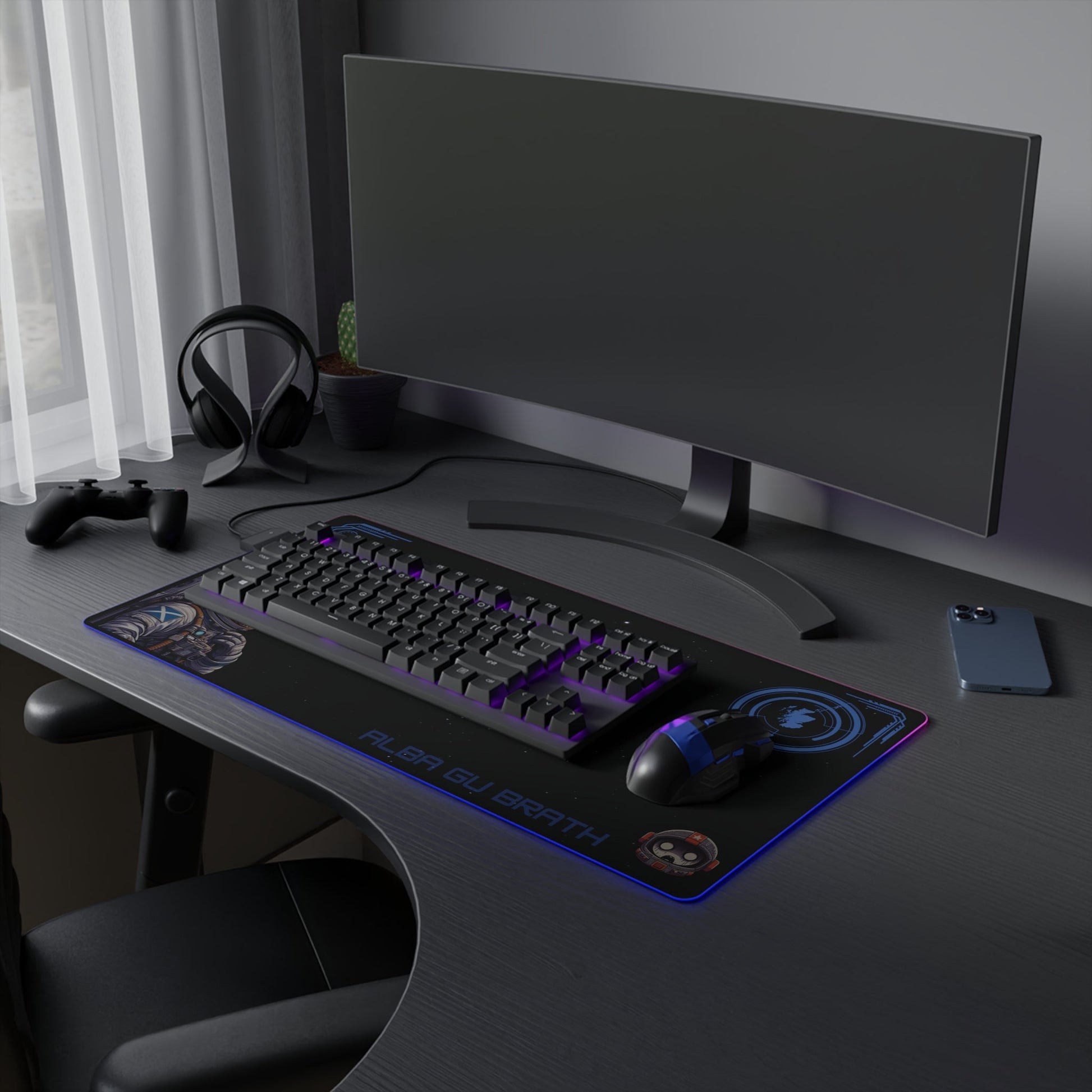 Female astronaut Space Gaming Mouse Pad