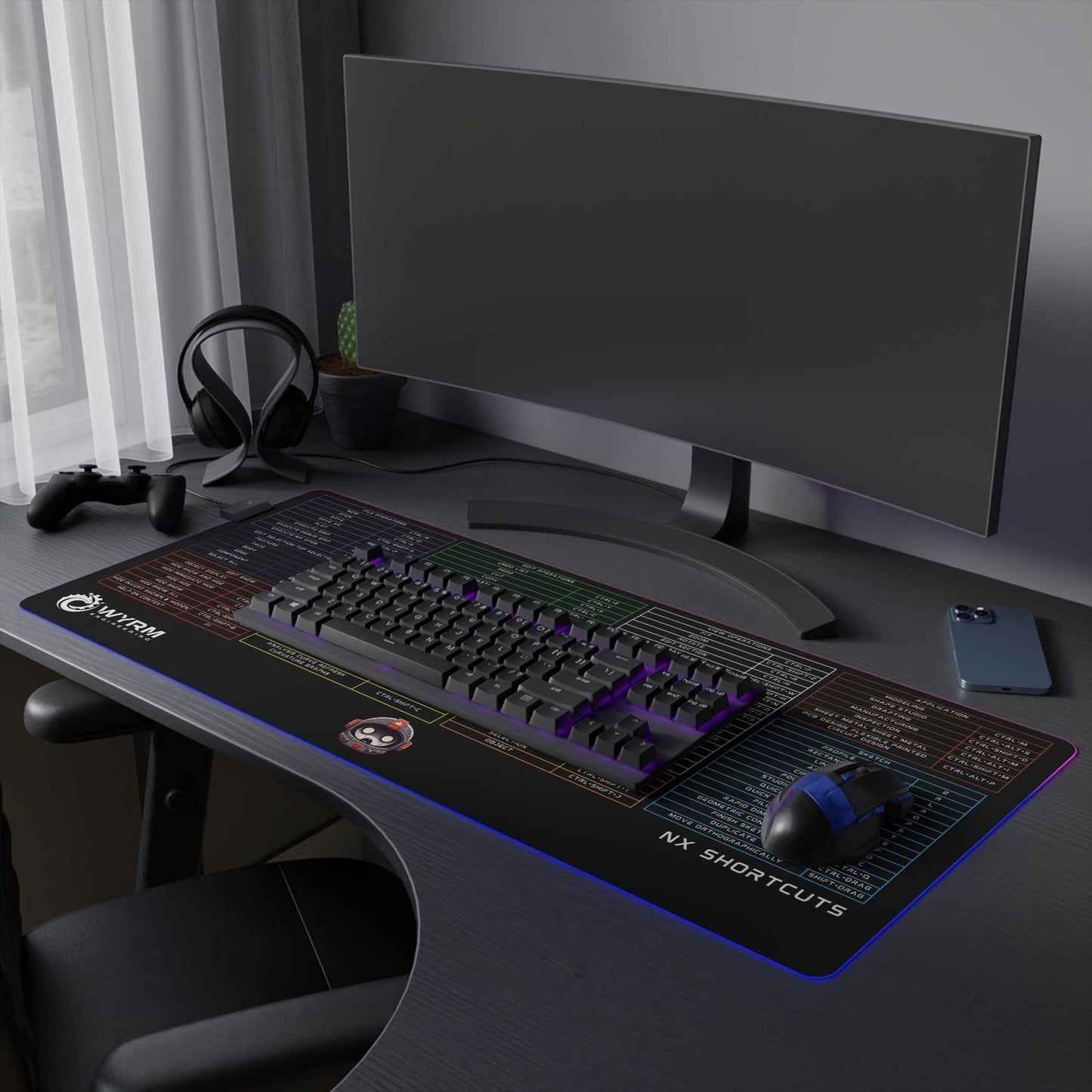 NX keyboard shortcuts Mouse Pad - gaming mouse pad