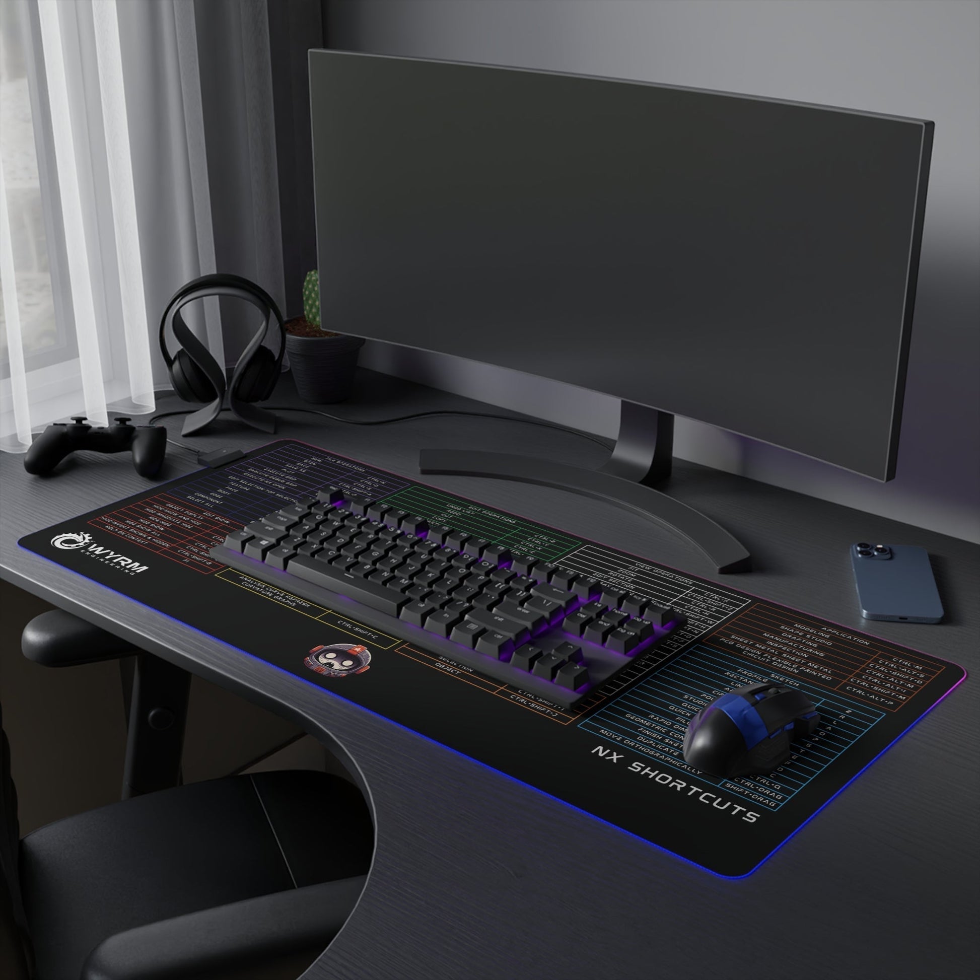 NX keyboard shortcuts Mouse Pad - gaming mouse pad