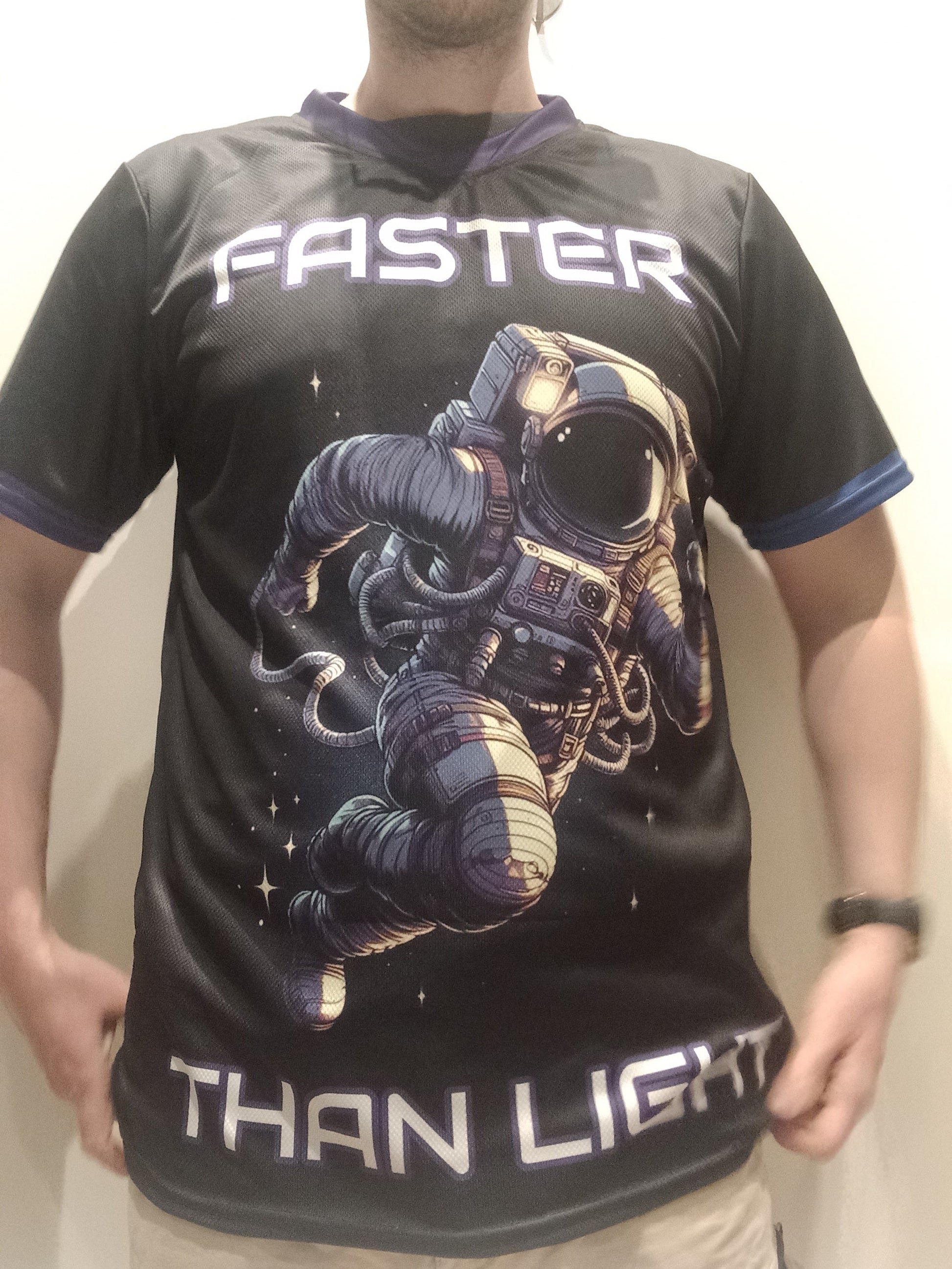 Astronaut Running T-Shirt ("Faster Than Light")