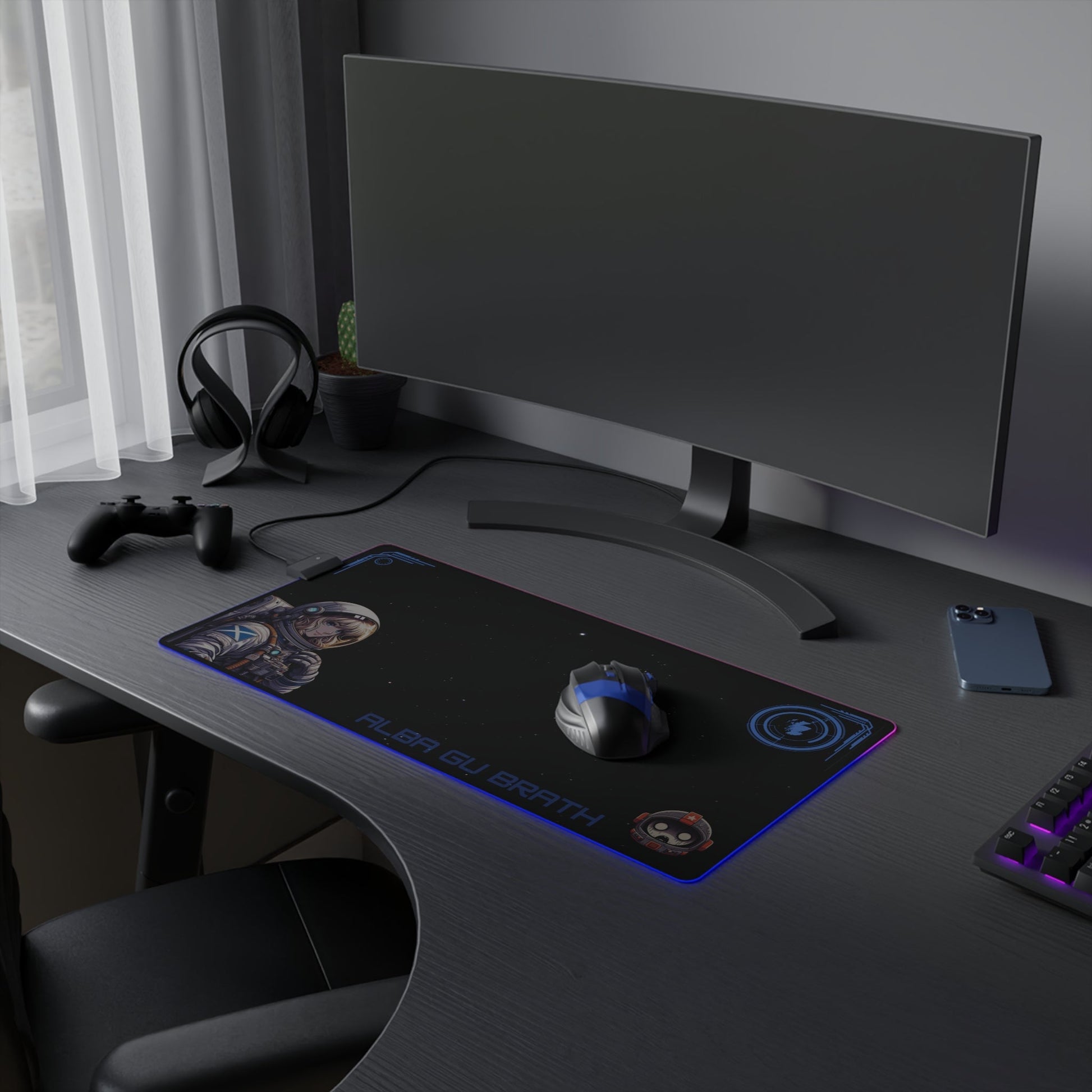Female astronaut Space Gaming Mouse Pad