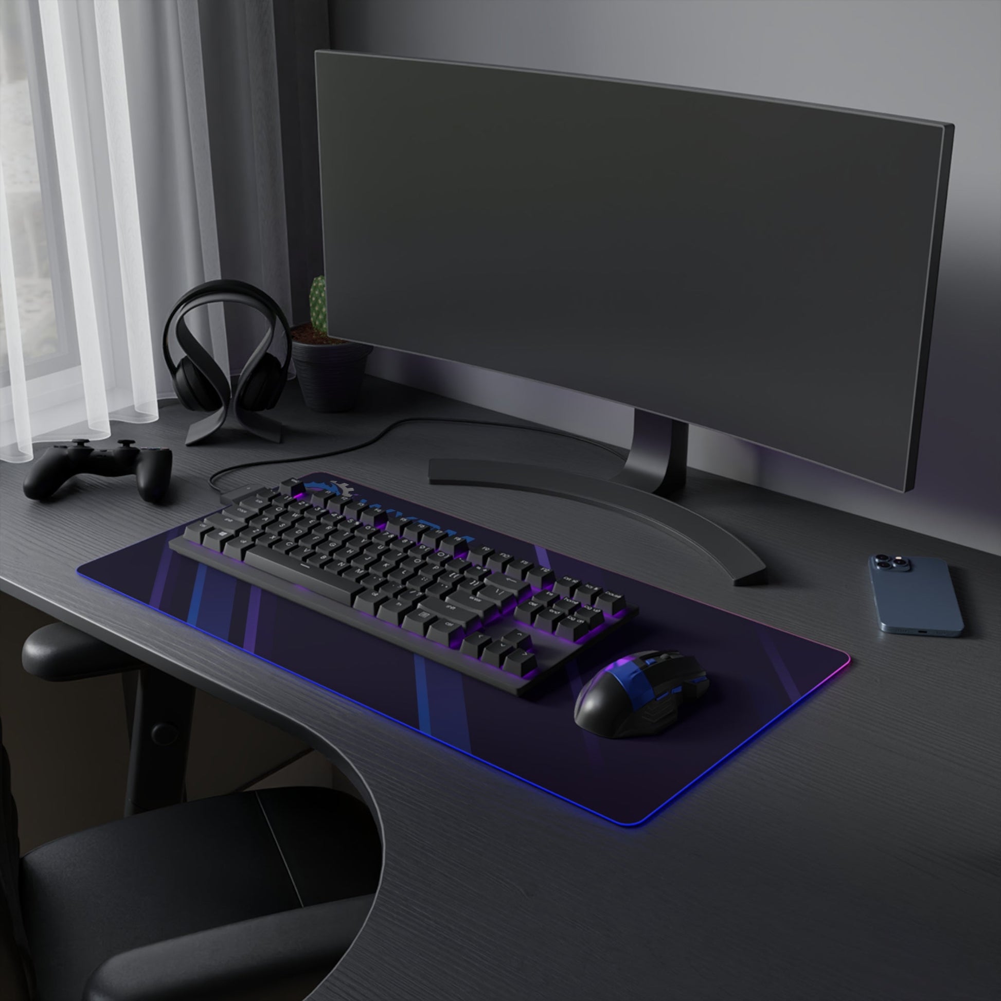 Retrowave Wyrm Engineering gaming mouse mat office