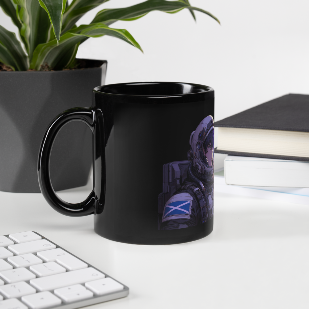 anime astronaut small coffee mug rear in office