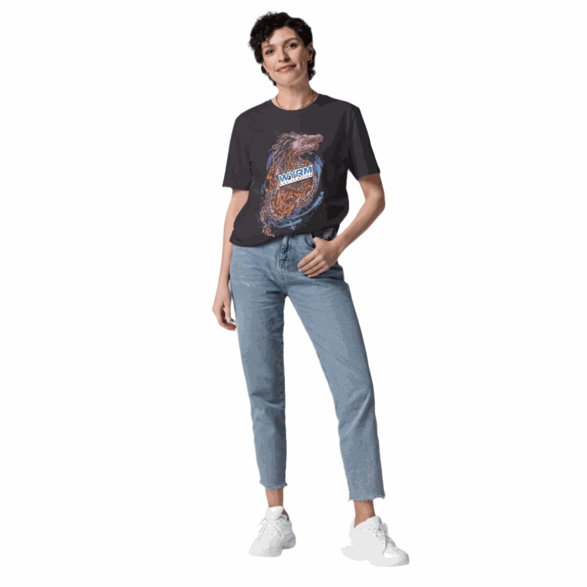 wyrm dragon female front grey