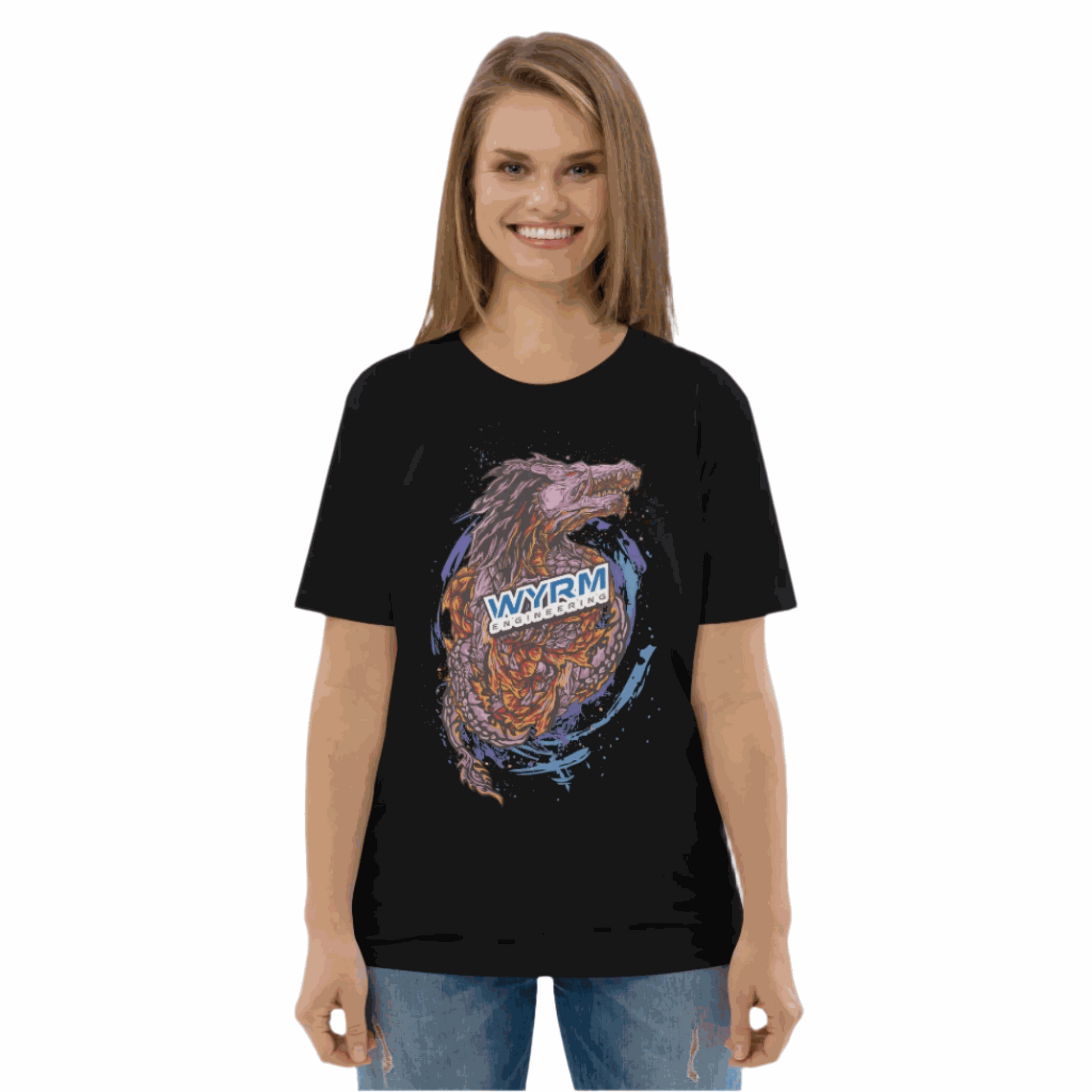 wyrm dragon female front black