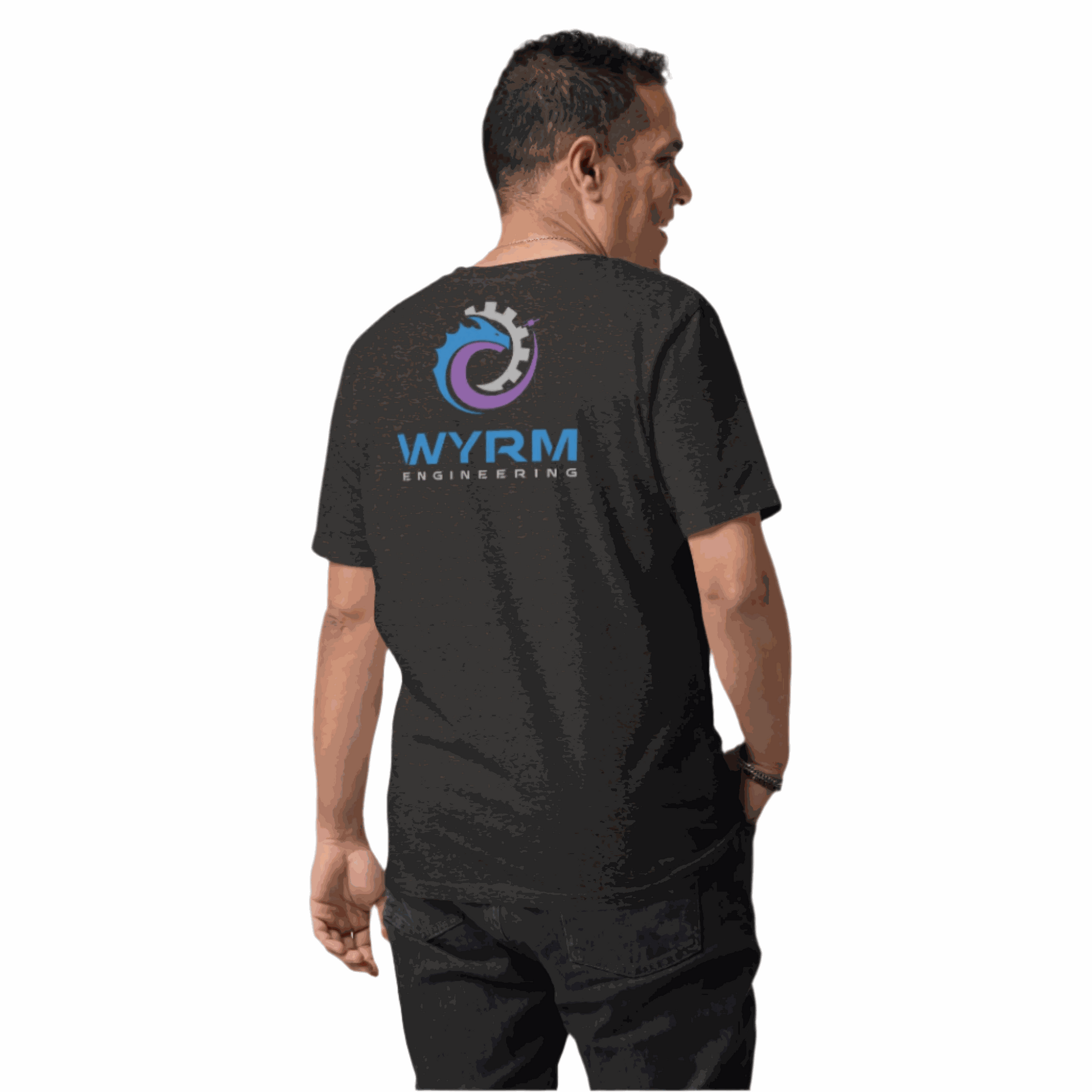 wyrm dragon male rear t-shirt